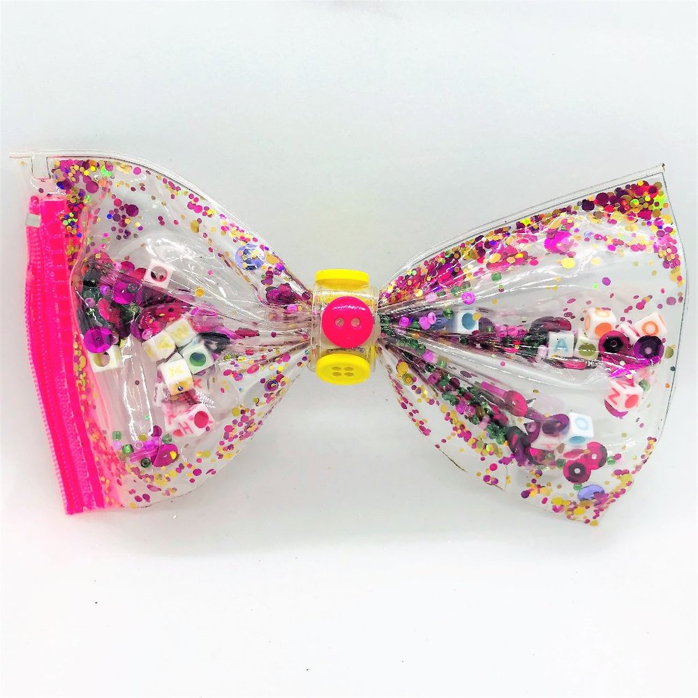 Holographic Zipper Pouch Bow 3pcs